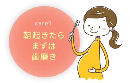 care1 朝起きたらまずは歯磨き